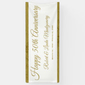 Banner voor 50e Jubileum, goud en wit (Verticaal)