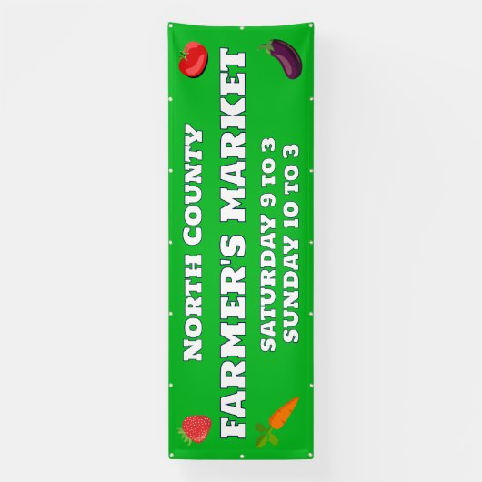 Banner voor aangepaste boerenmarkt (Verticaal)