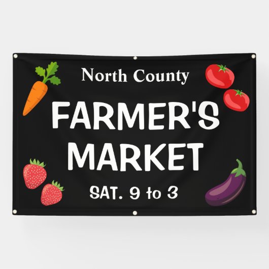 Banner voor aangepaste boerenmarkt (Horizontaal)