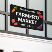 Banner voor aangepaste boerenmarkt (Buitenkant Gebouw)