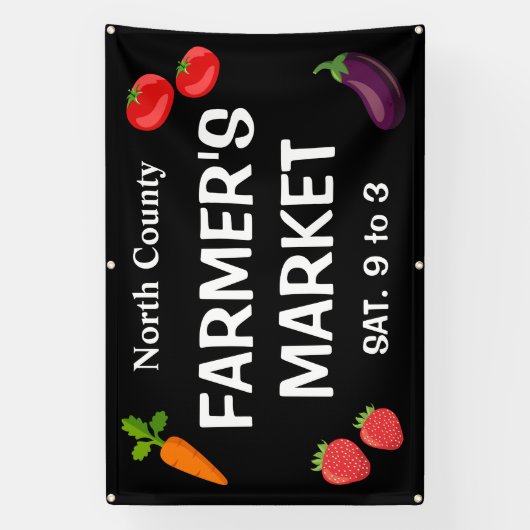 Banner voor aangepaste boerenmarkt (Verticaal)