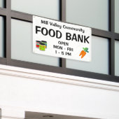 Banner voor aangepaste voedselbank (Buitenkant Gebouw)