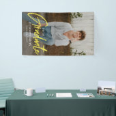 Banner voor Afstuderen met geslepen Word EDITABLE- (Beurs)