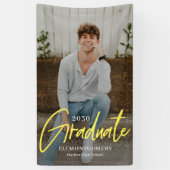 Banner voor Afstuderen met geslepen Word EDITABLE- (Verticaal)