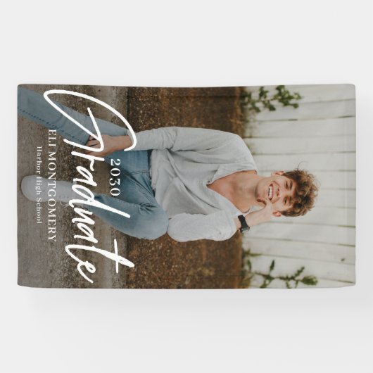 Banner voor Afstuderen met geslepen Word EDITABLE- (Horizontaal)