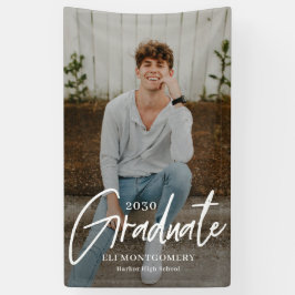 Banner voor Afstuderen met geslepen Word EDITABLE-