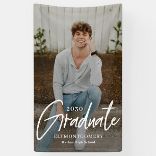 Banner voor Afstuderen met geslepen Word EDITABLE-