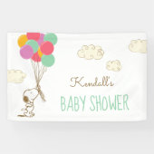 Banner voor Baby shower van Snoopy en Balloons (Horizontaal)