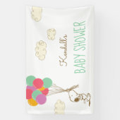 Banner voor Baby shower van Snoopy en Balloons (Verticaal)