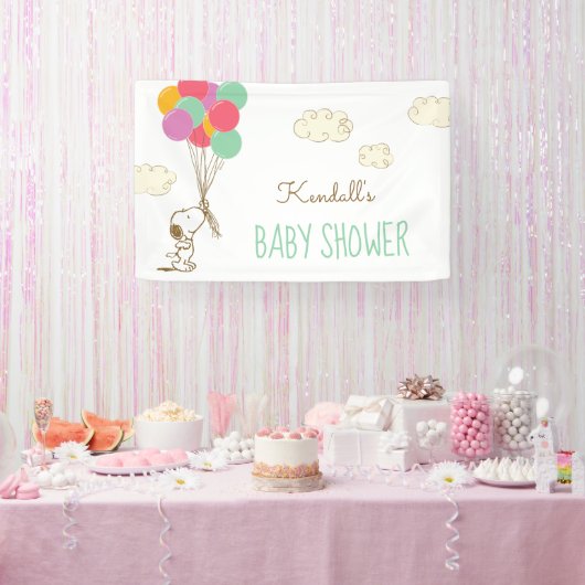 Banner voor Baby shower van Snoopy en Balloons (Feest)