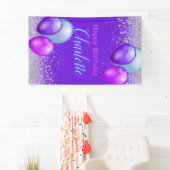 Banner voor ballonnen en Glitter Vertical Birthday (Insitu)