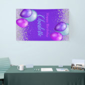Banner voor ballonnen en Glitter Vertical Birthday (Beurs)