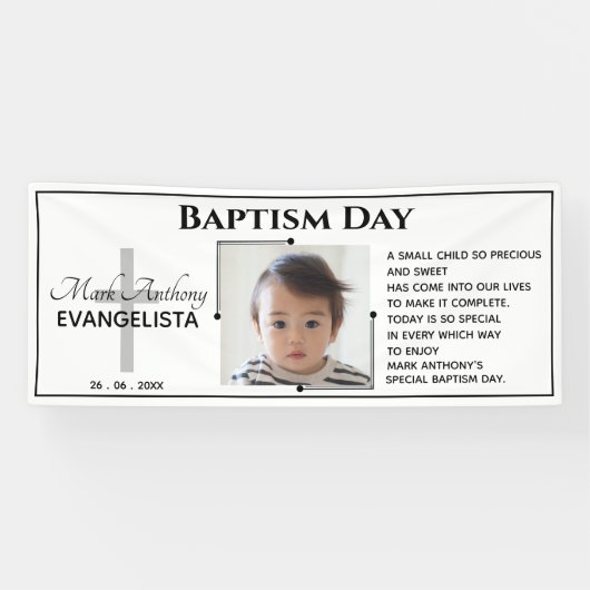 Banner voor Black and White BAPTISM DAY Event Part (Horizontaal)