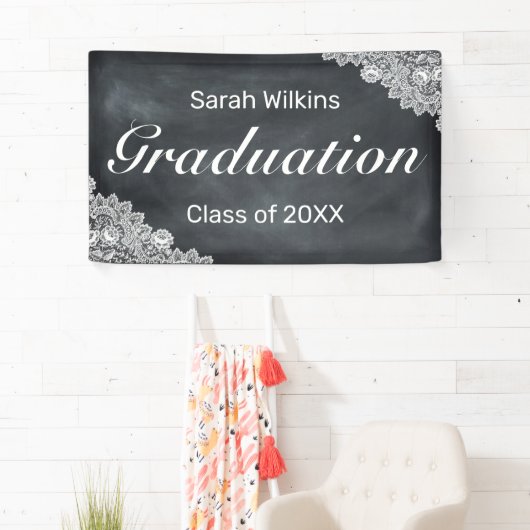 Banner voor Blackboard en White Lace Afstuderen (Insitu)