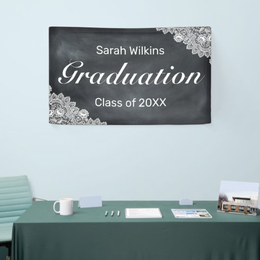 Banner voor Blackboard en White Lace Afstuderen (Beurs)