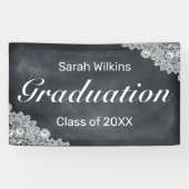 Banner voor Blackboard en White Lace Afstuderen (Horizontaal)