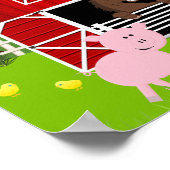 Banner voor boerderijdieren poster (Hoek)