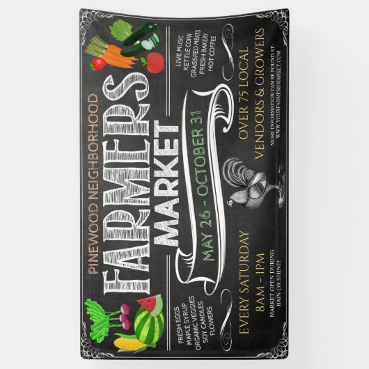 banner voor boerenmarkt (Verticaal)