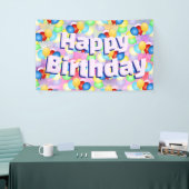 Banner voor Bright Festive Birthday-ballonnen (Beurs)