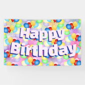 Banner voor Bright Festive Birthday-ballonnen (Horizontaal)