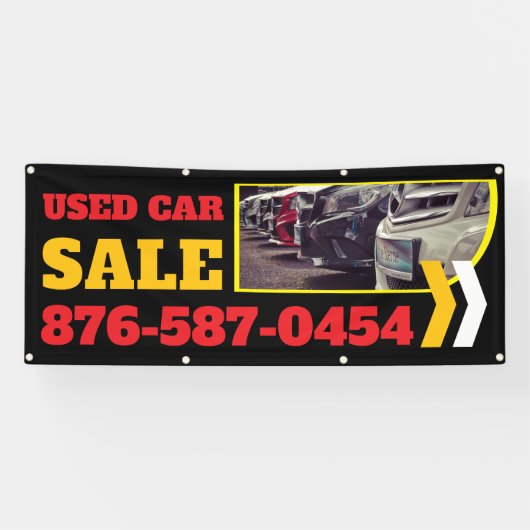 Banner voor de verkoop van gebruikte auto's op maa (Horizontaal)