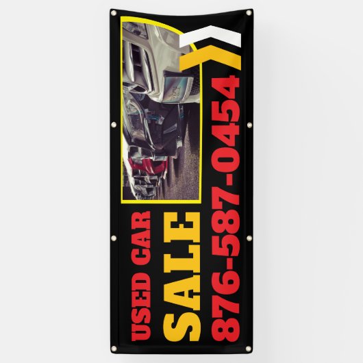 Banner voor de verkoop van gebruikte auto's op maa (Verticaal)
