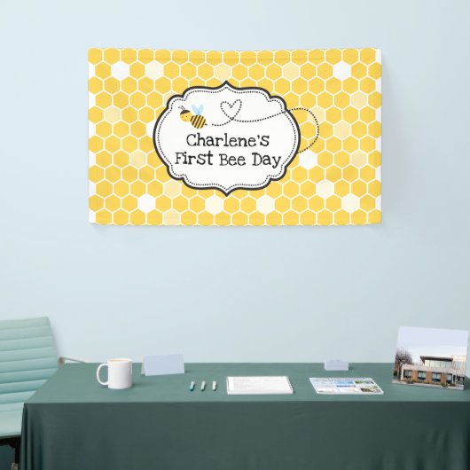 Banner voor eerste dag van geboorte (Beurs)