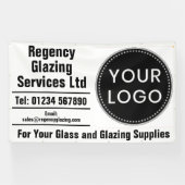 Banner voor glas en glazen met uw logo (Horizontaal)