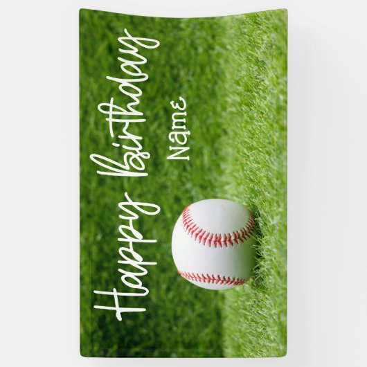 Banner voor honkbal, met bal (Verticaal)