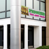 Banner voor installatieservices van hekken (Buitenkant Gebouw)