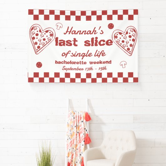 Banner voor Laatste Snee Pizza Meisjesweekend Fees (Insitu)