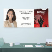 Banner voor lancering en handtekening van auteursb (Beurs)