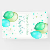 Banner voor luchtballonnen Verticale verjaardag (Horizontaal)