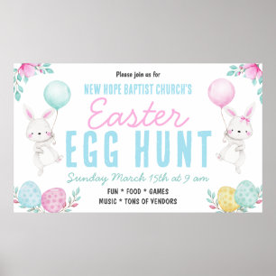 banner voor paaseierjacht poster