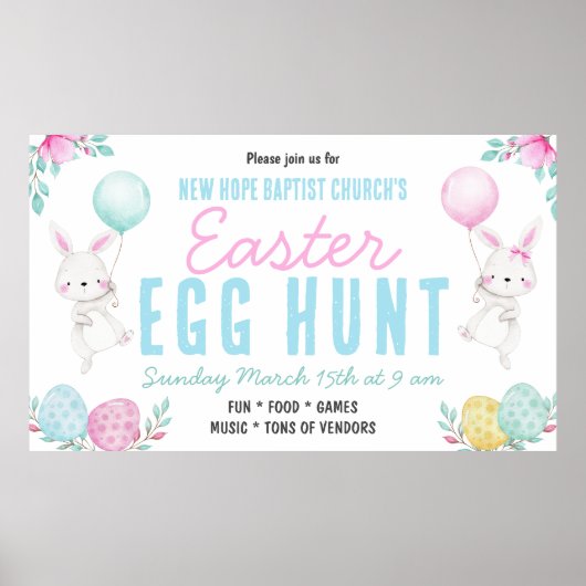 banner voor paaseierjacht poster (Voorkant)