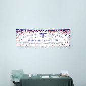 Banner voor rood, wit en blauw zend Afstuderen (Beurs)