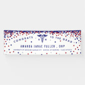 Banner voor rood, wit en blauw zend Afstuderen (Horizontaal)