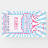 Banner voor roze en blauwe carnavalpartij (Horizontaal)