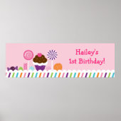 Banner voor Snoep van zoete winkels Poster (Voorkant)