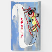 Banner voor tweevladige vleugels in blauw hemel en (Verticaal)