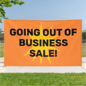Banner voor uitverkoop buiten bedrijf (Buitenkant)