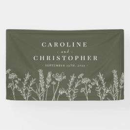 Banner voor verbrande Oranje Wildflower Wedding