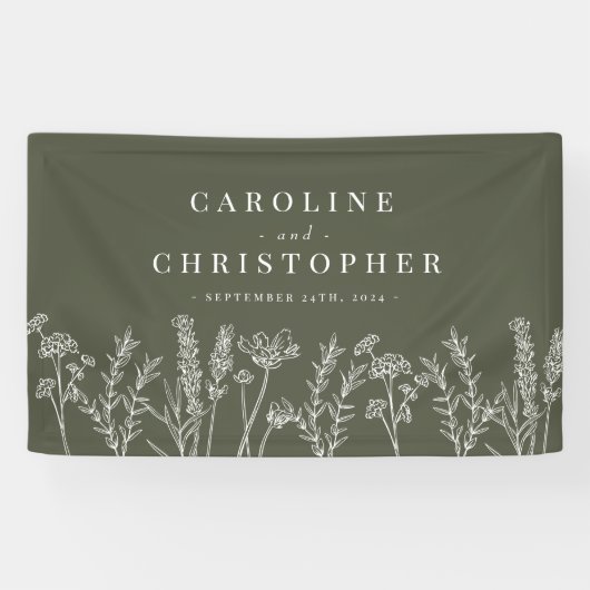 Banner voor verbrande Oranje Wildflower Wedding (Horizontaal)