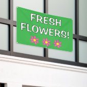 banner voor verse bloemen (Buitenkant Gebouw)
