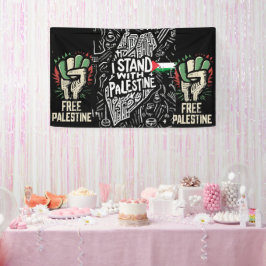 banner voor vrij palestina