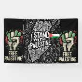 banner voor vrij palestina (Horizontaal)