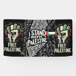 banner voor vrij palestina