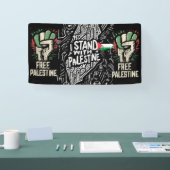 banner voor vrij palestina (Beurs)