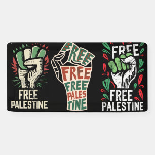 banner voor vrij palestina