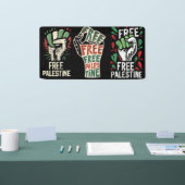 banner voor vrij palestina (Beurs)